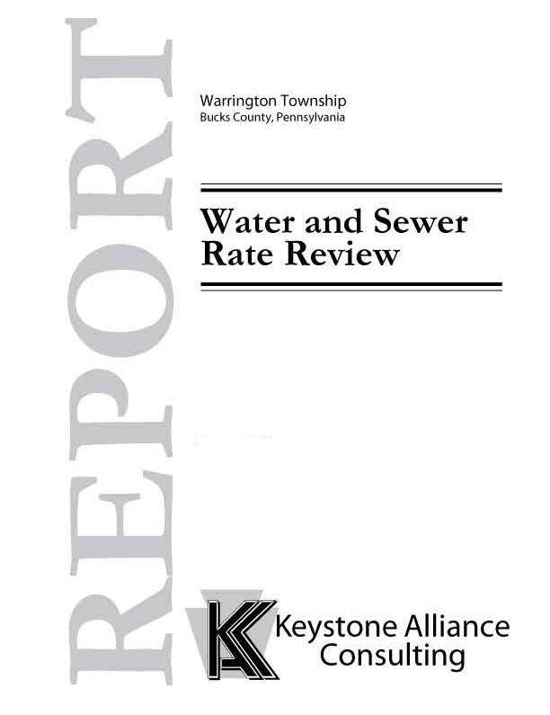 Warrington Township Water and Sewer Rate Review